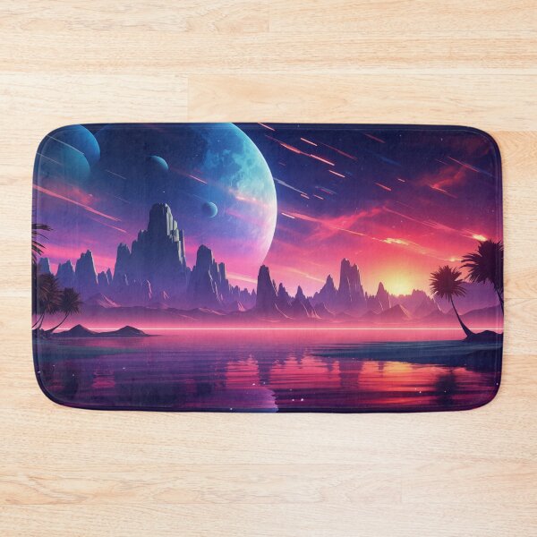 Item preview, Retrofuturistic Tropics: Sunset Vibes in Neon Glow designed and sold by Mullet Monkey.