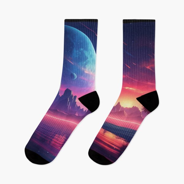 Item preview, Retrofuturistic Tropics: Sunset Vibes in Neon Glow designed and sold by Mullet Monkey.