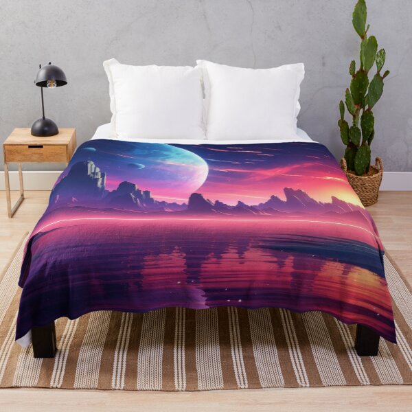 Item preview, Retrofuturistic Tropics: Sunset Vibes in Neon Glow designed and sold by Mullet Monkey.