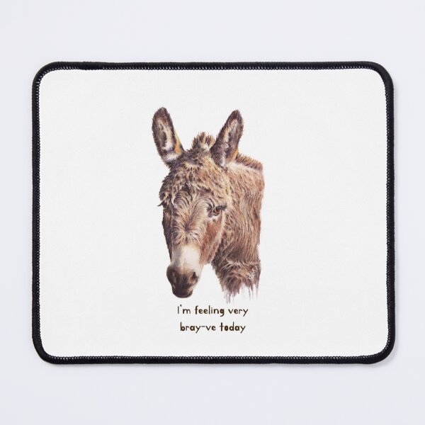 Item preview, Donkey mixed media digital drawing with caption designed and sold by JayTCee.