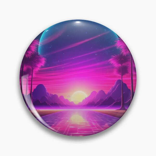 Item preview, Synthwave Serenity: Sunset Bliss in Tropical Hues designed and sold by Mullet Monkey.