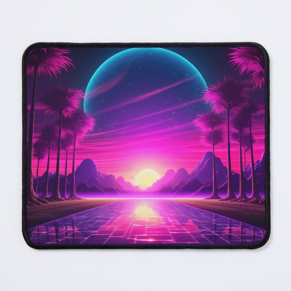 Item preview, Synthwave Serenity: Sunset Bliss in Tropical Hues designed and sold by Mullet Monkey.