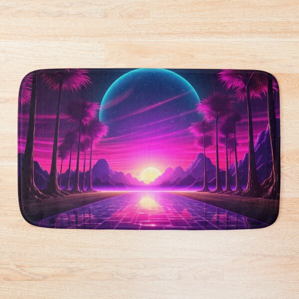 Item preview, Synthwave Serenity: Sunset Bliss in Tropical Hues designed and sold by Mullet Monkey.