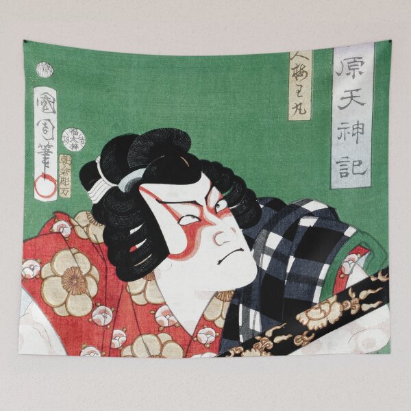 Item preview, Portraits of an Actor, Ukyio-e Style Illustration (1835-1900) by Toyohara Kunichika designed and sold by BossyCatHome.
