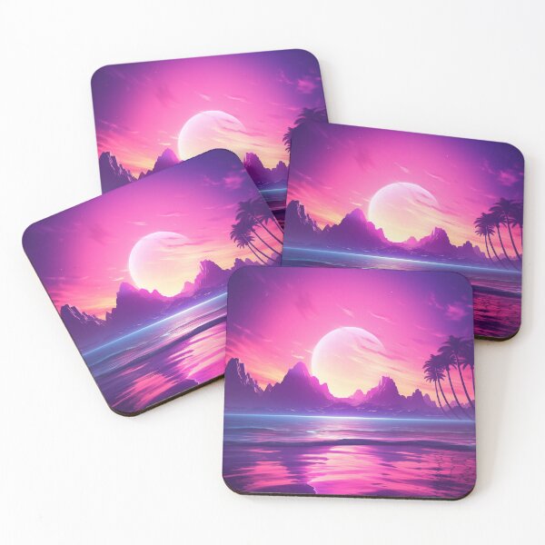 Item preview, Island Radiance: Sunset Symphony in Retro Waves designed and sold by Mullet Monkey.