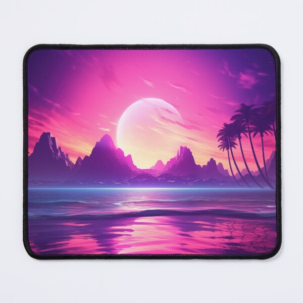 Item preview, Island Radiance: Sunset Symphony in Retro Waves designed and sold by Mullet Monkey.