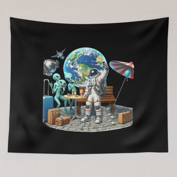 Item preview, Alien Encounter: Space Tourist Selfie designed and sold by jokesabroadco.