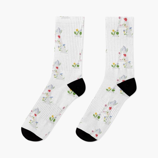 Item preview, botanical monogram alphabet A wildflowers hand painted designed and sold by ColorandColor.