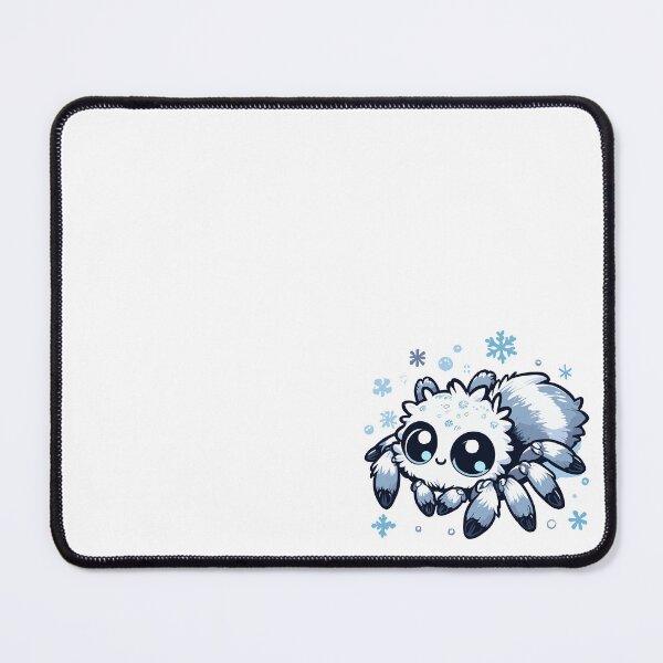Item preview, Cute white jumping spider in snowflakes designed and sold by TomFrontierArt.