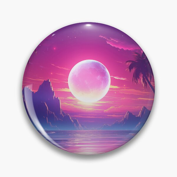 Item preview, Tropical Synthwave Mirage: Sunset Serenity designed and sold by Mullet Monkey.