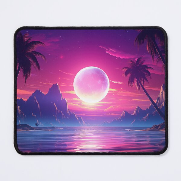 Item preview, Tropical Synthwave Mirage: Sunset Serenity designed and sold by Mullet Monkey.