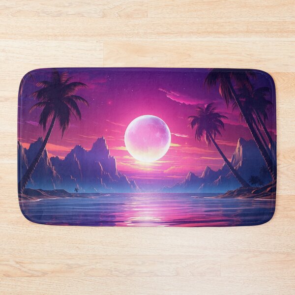Item preview, Tropical Synthwave Mirage: Sunset Serenity designed and sold by Mullet Monkey.