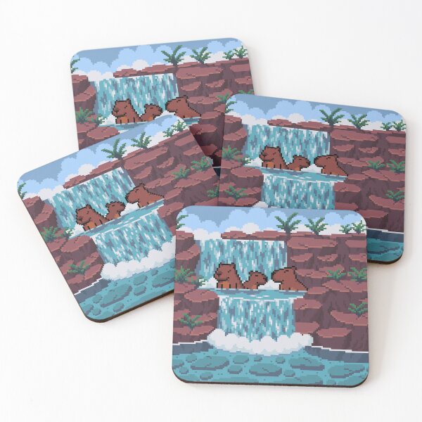 Item preview, Capybara Waterfall designed and sold by PixelsHead.