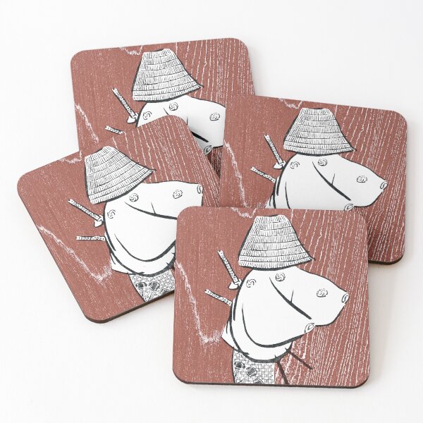 Item preview, Samurai, One of Four (1920s) by Kamisaka Sekka designed and sold by BossyCatHome.