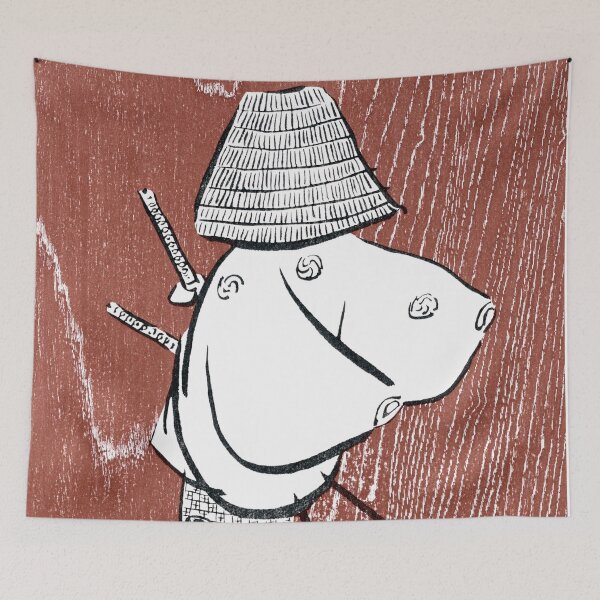 Item preview, Samurai, One of Four (1920s) by Kamisaka Sekka designed and sold by BossyCatHome.