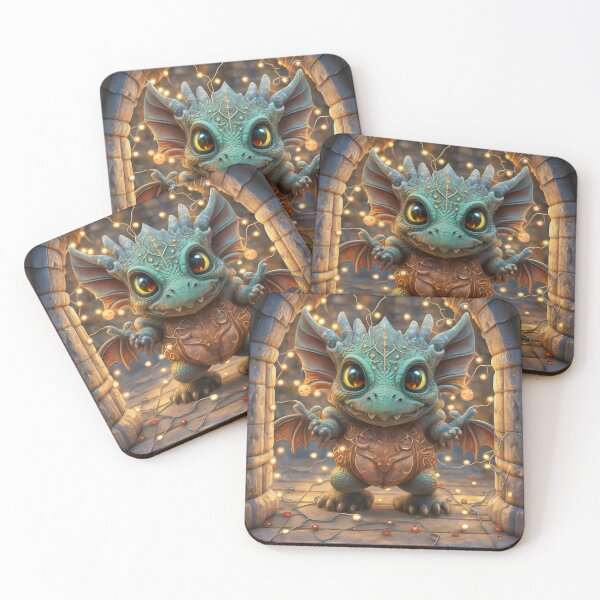 Item preview, Festive Chibi Gargoyle Dragon With Lights designed and sold by DragonRealms.