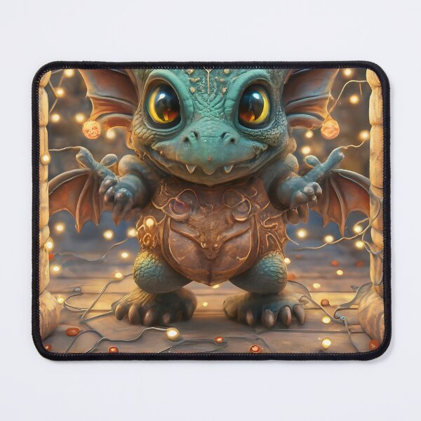 Item preview, Festive Chibi Gargoyle Dragon With Lights designed and sold by DragonRealms.
