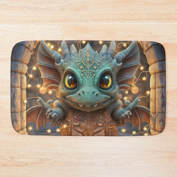 Item preview, Festive Chibi Gargoyle Dragon With Lights designed and sold by DragonRealms.