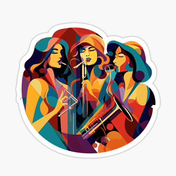 Item preview, Three girls play jazz designed and sold by RalNix.