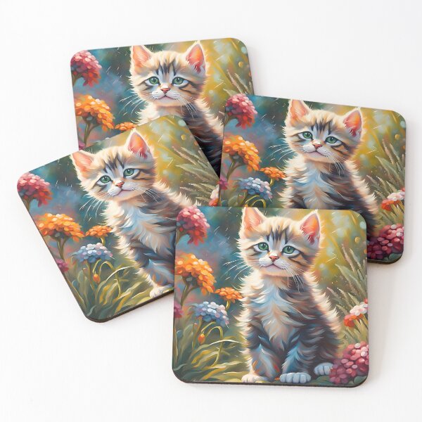 Item preview, Cute kitten in the garden  designed and sold by HofTao.