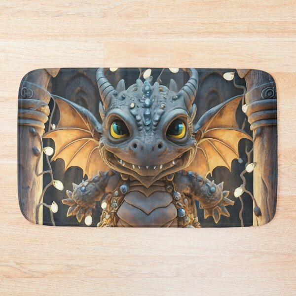 Item preview, Christmas Lights And Chibi Gargoyle Dragon  designed and sold by DragonRealms.