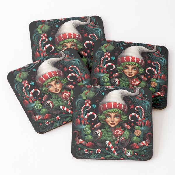Item preview, Elf candy canes  designed and sold by Linework Studio.