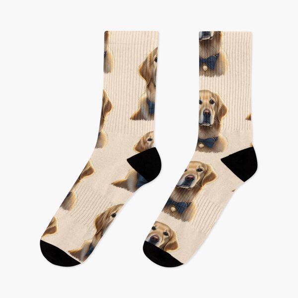 Item preview, Golden Retriever wearing black ribbon designed and sold by emaotx.