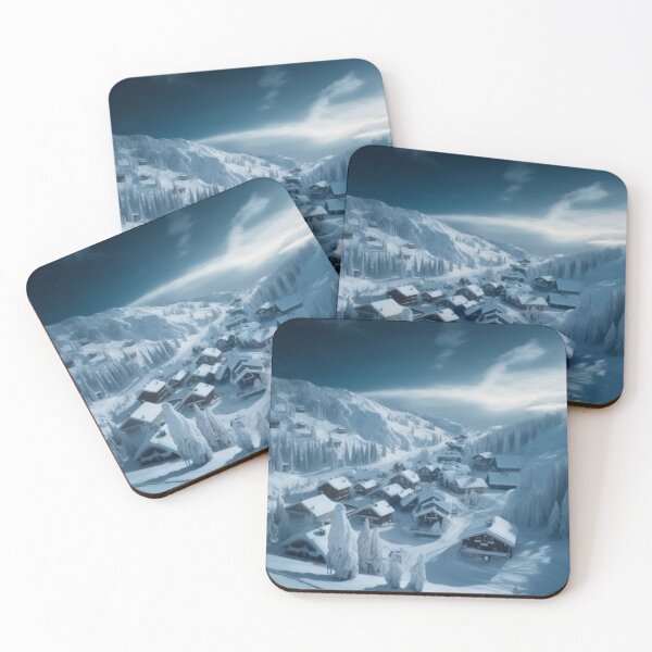 Item preview, Destination Art Vacation Winter Resorts Landscape Home Decor Oil Painting A448-1 designed and sold by MPCFICTION.