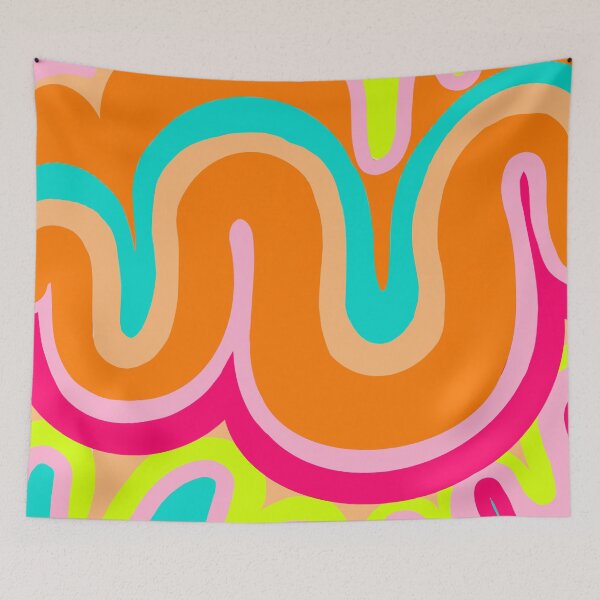 Item preview, Groovy colorful lines painting designed and sold by gwenspen.