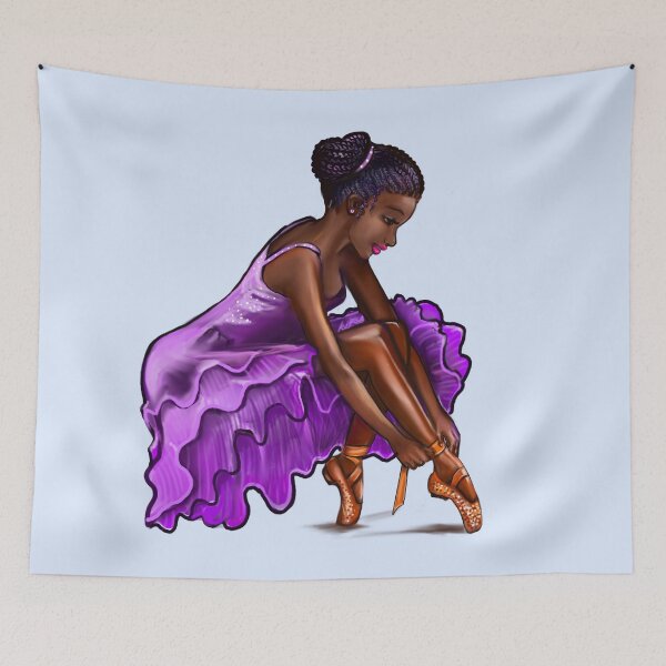 Item preview, Brown Skin Ballerina Gifts | beautiful African American Dancer Lacing Shoes | Top Gifts for Black Women designed and sold by Artonmytee.