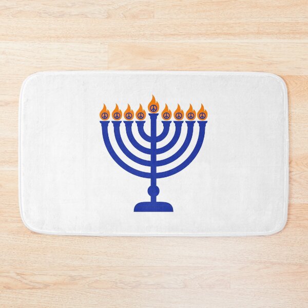 Item preview, Menorah with peace signs  designed and sold by Rachel the Artist .