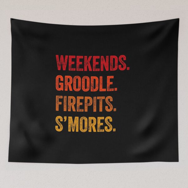 Item preview,  Weekends Groodle Firepits S'mores Funny Gift  designed and sold by Guarddogdrive.