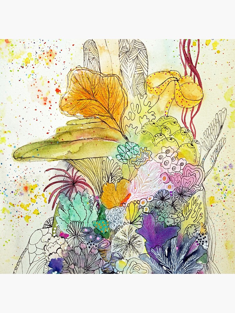 Thumbnail 4 of 4, Pillow, Coral tower designed and sold by BirgitteB.