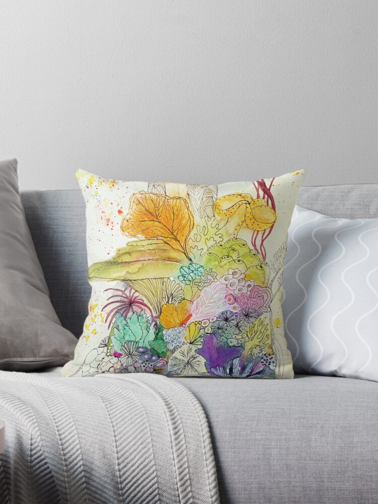 Thumbnail 1 of 4, Pillow, Coral tower designed and sold by BirgitteB.