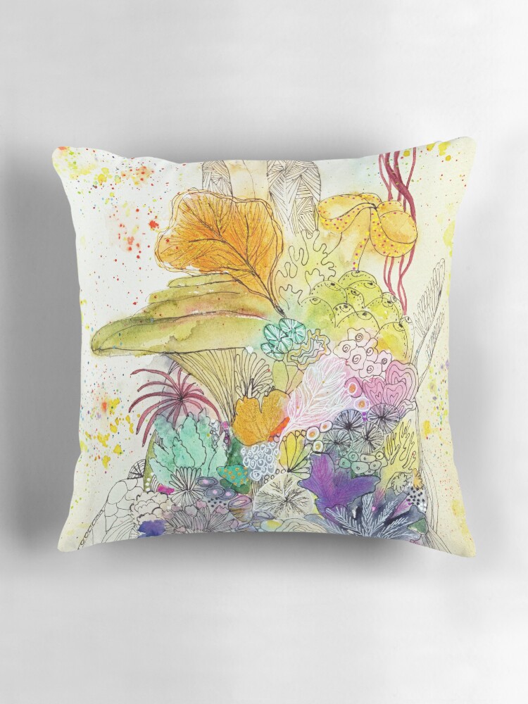 Thumbnail 3 of 4, Pillow, Coral tower designed and sold by BirgitteB.