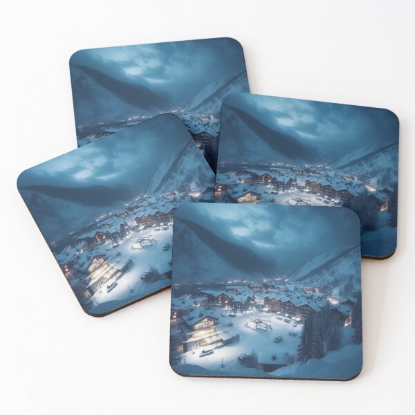 Item preview, Destination Art Vacation Winter Resorts Landscape Home Decor Oil Painting A448-4 designed and sold by MPCFICTION.