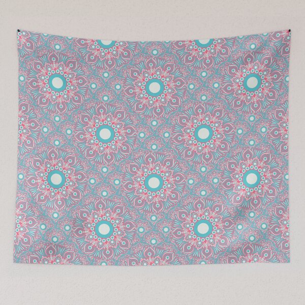 Item preview, Sunset on Sea Anemone Polka Dot Mandala Scallop designed and sold by Triplicate Limited.