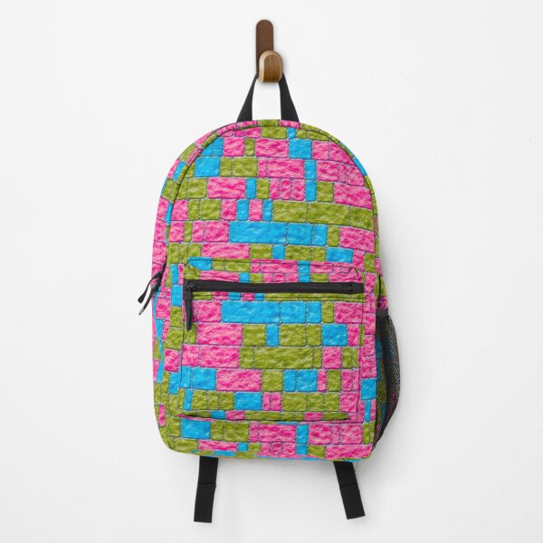 Item preview, 3D Pink Yellow and Blue Brick Texture designed and sold by TheRulerofEarth.