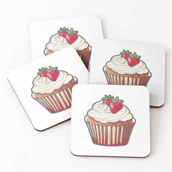 Item preview, Muffin with cream and strawberry. designed and sold by My-fake-places.