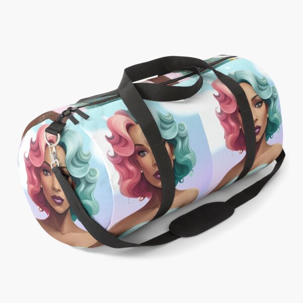 Item preview, Glam Woman Pink Blue Hair Goddess Sea Siren designed and sold by Melan Designs.