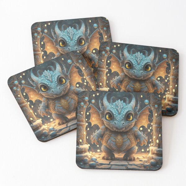 Item preview, Christmas Lights And Chibi Gargoyle Dragon  designed and sold by DragonRealms.