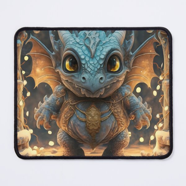 Item preview, Christmas Lights And Chibi Gargoyle Dragon  designed and sold by DragonRealms.
