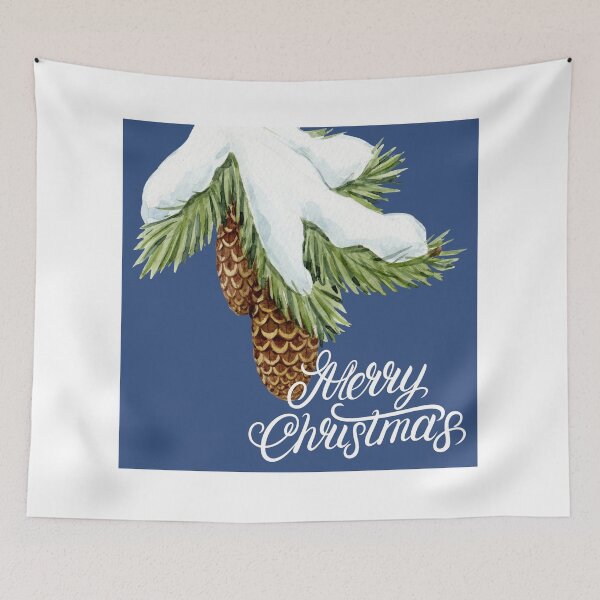 Item preview, Merry Christmas Snowy Pine Tree Cones. designed and sold by TidyKitchenInc.
