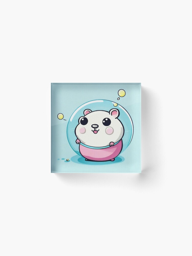 Thumbnail 2 von 5, Acrylblock, Luna, der Hamster im All designt und verkauft von Fluffy-Cat-de.