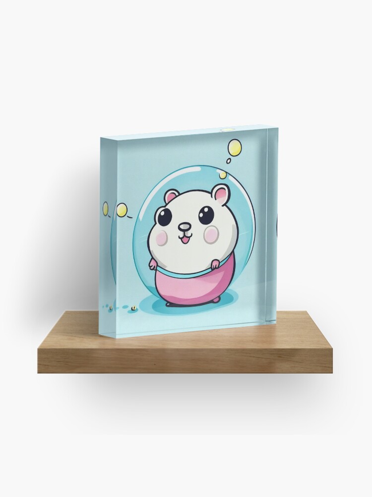 Thumbnail 1 von 5, Acrylblock, Luna, der Hamster im All designt und verkauft von Fluffy-Cat-de.
