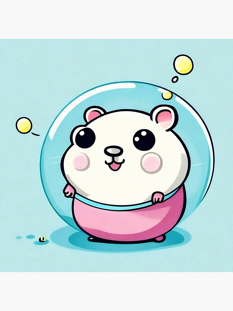 Thumbnail 5 von 5, Acrylblock, Luna, der Hamster im All designt und verkauft von Fluffy-Cat-de.
