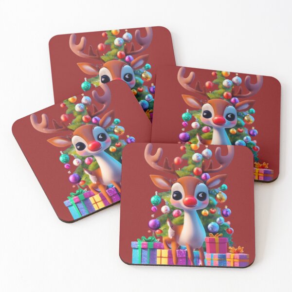 Item preview, baby reindeer around Christmas tree designed and sold by ksfashionideas.