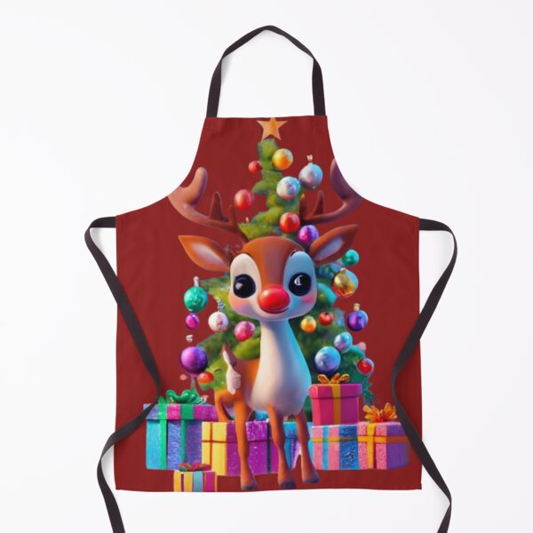Item preview, baby reindeer around Christmas tree designed and sold by ksfashionideas.