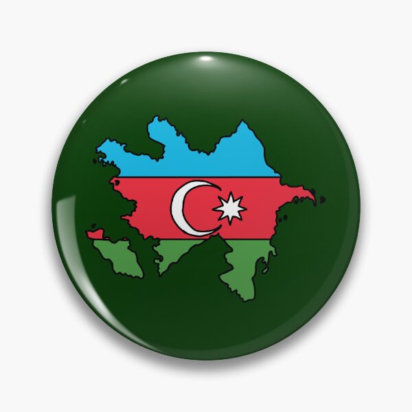 Item preview, Azerbaijan country shape flag designed and sold by Rachael Taylor.