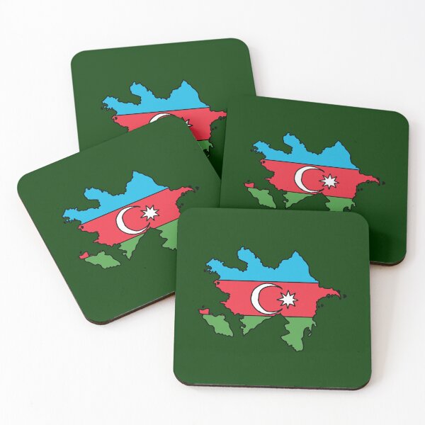 Item preview, Azerbaijan country shape flag designed and sold by Rachael Taylor.